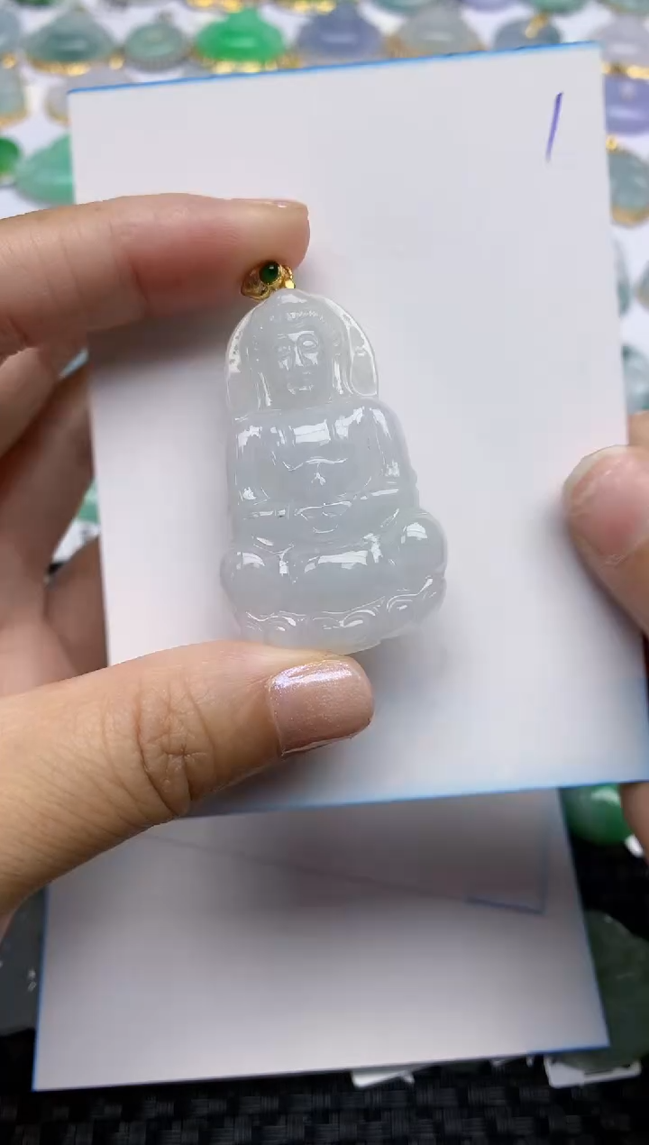 翡翠银S925镶嵌颈饰天然A货翡翠 27