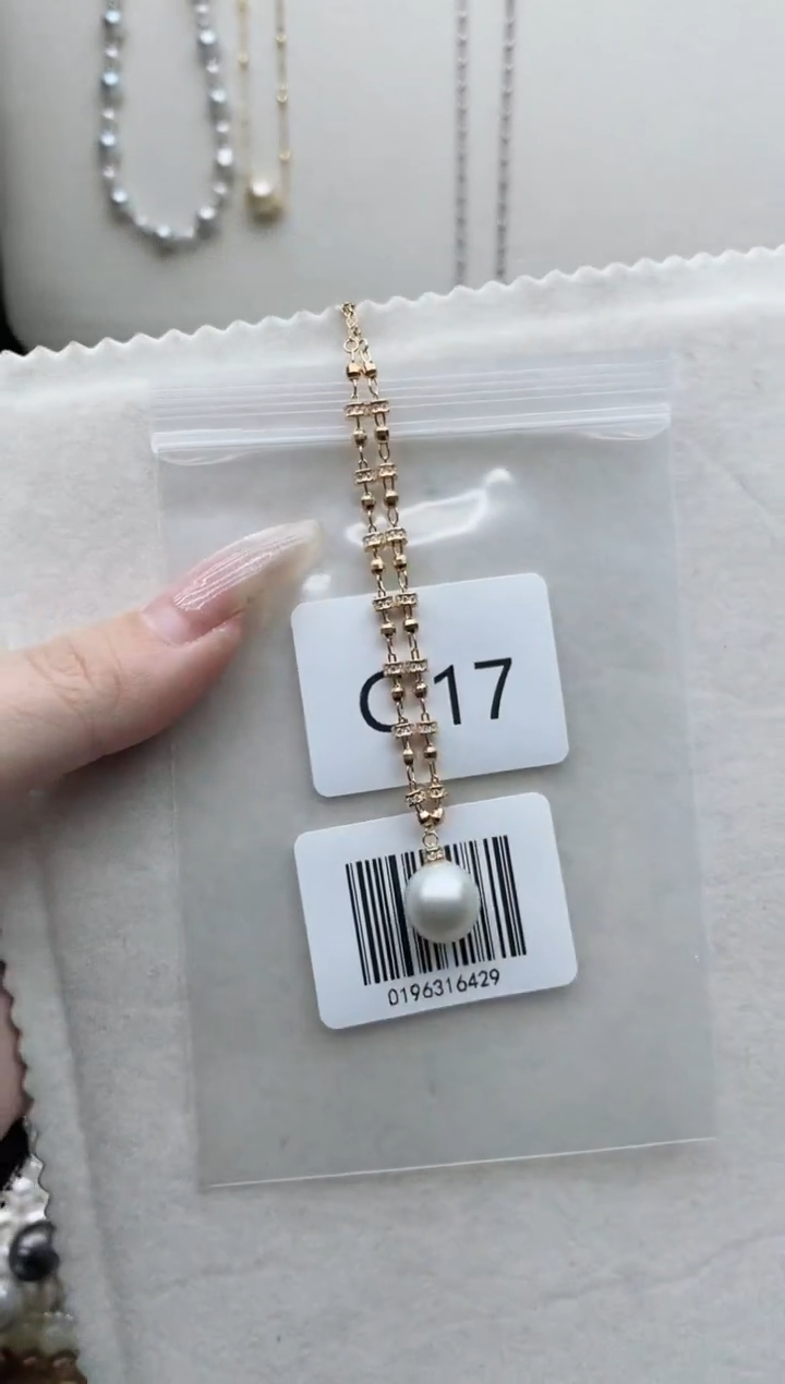 【闪购商品】海水珍珠套链银S925镶嵌C17