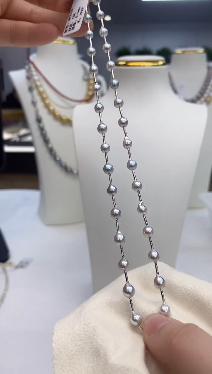 【闪购商品】海水珍珠项链18K金镶嵌海水设计款项链