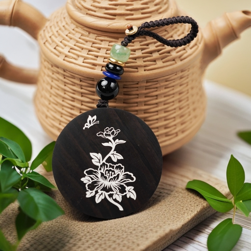 时尚  钥匙扣   蝶恋花   木质【款号121*】