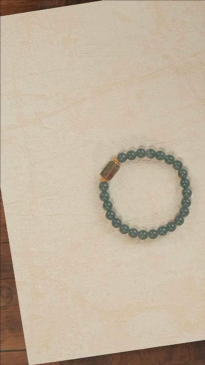 【闪购商品】翡翠手链18K金镶嵌S3259-定制5.8mm