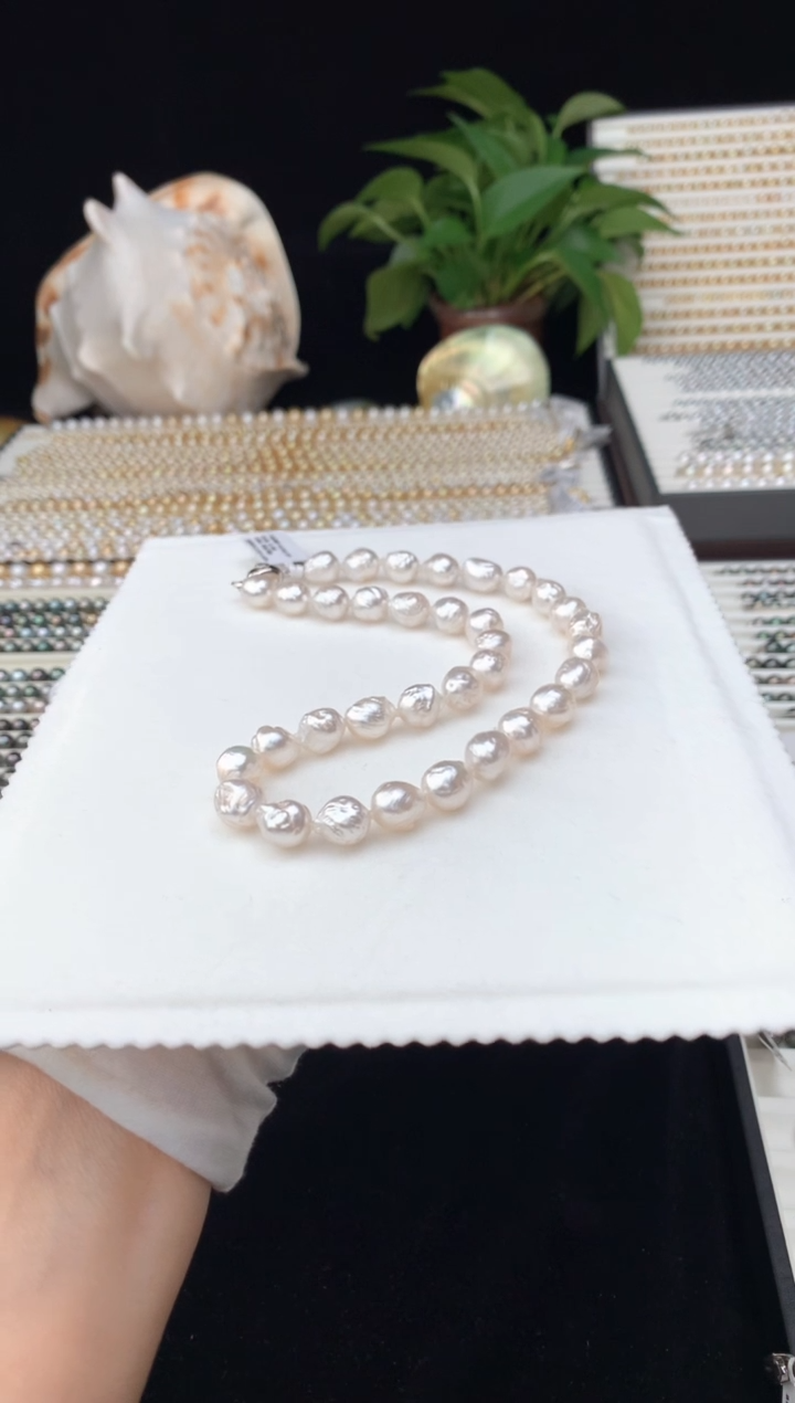 【闪购商品】海水珍珠颈饰银S925镶嵌海水澳白珍珠项链 10-11mm