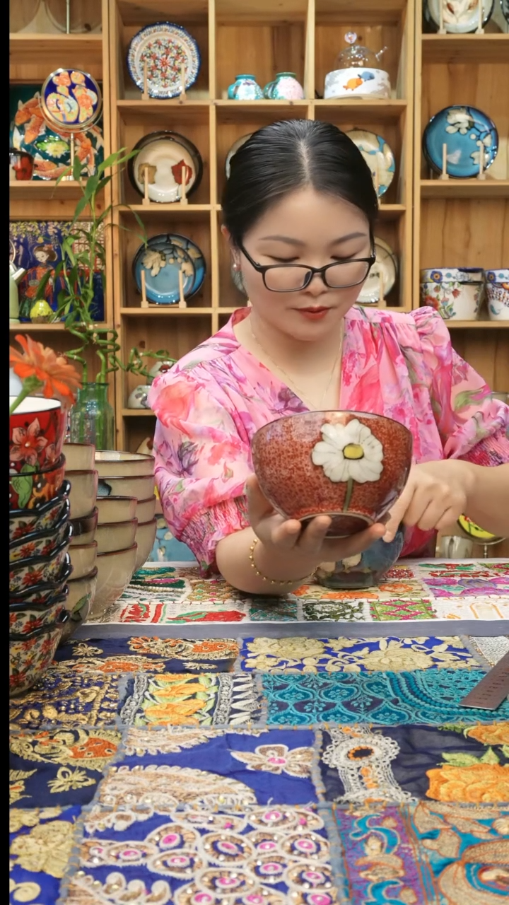 瓷片小可高温陶瓷一组米饭碗4只