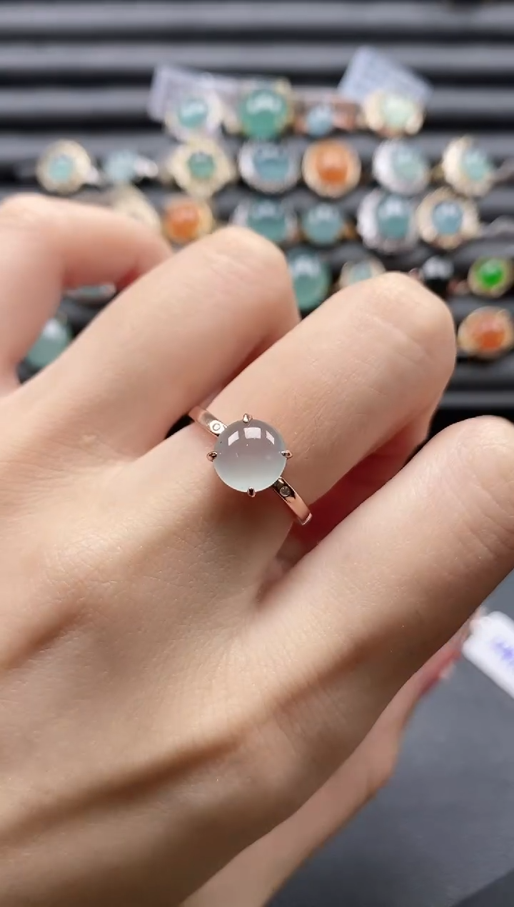 【闪购商品】翡翠戒指银S925镶嵌1111