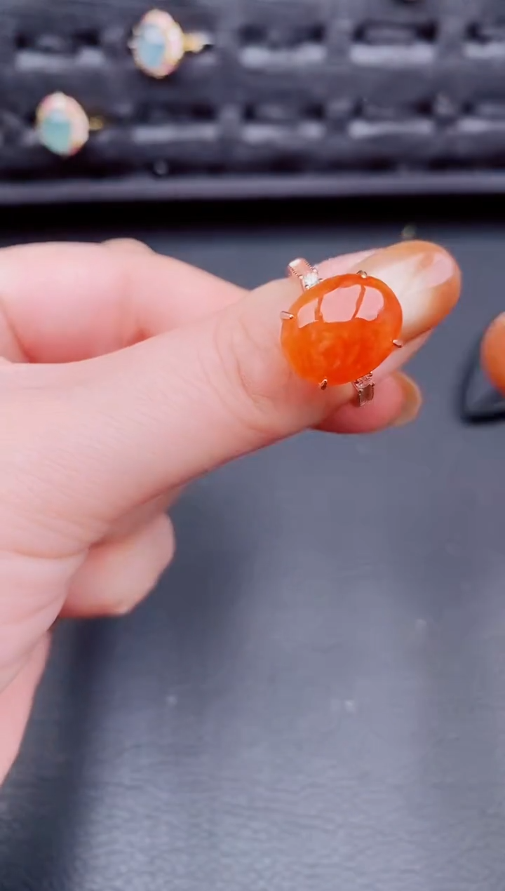 【闪购商品】翡翠戒指银S925镶嵌天然a货翡翠325