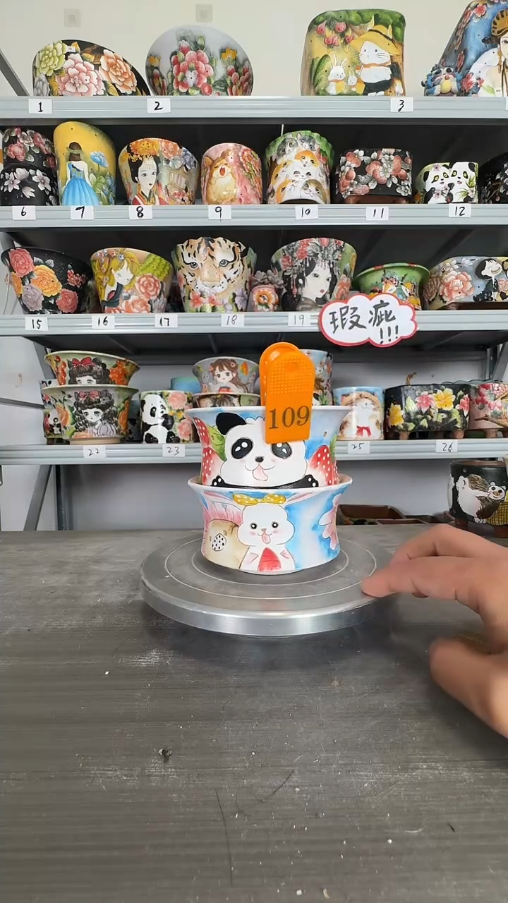【闪购商品】陶瓷109号2只花盆