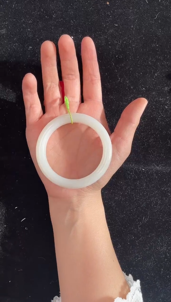 未镶嵌手镯和田玉新疆直发和田玉白玉56-57圈口上等和田玉手镯女