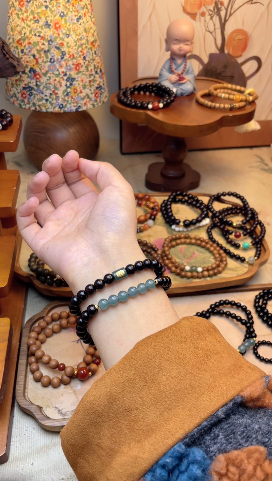 檀香紫檀（小叶紫檀）手串/手链双圈小叶紫檀7mm