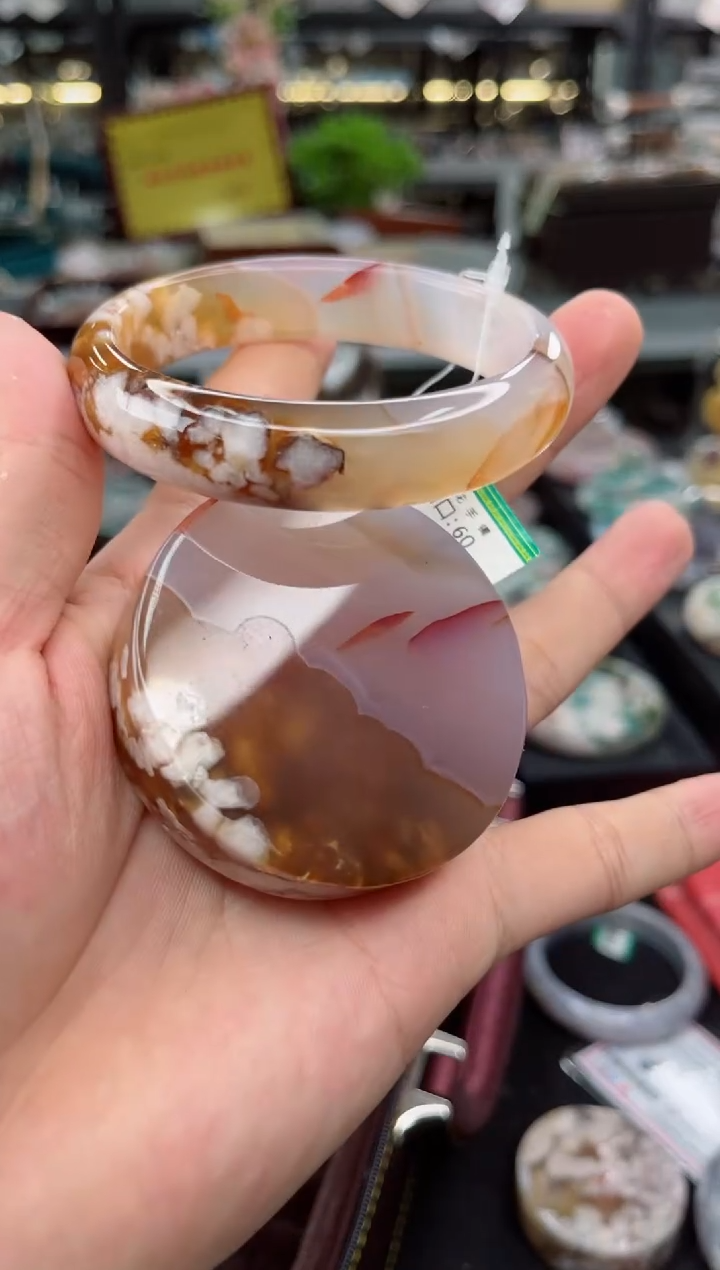 【闪购商品】石英质玉手镯未镶嵌60圈口（赠品镯心）6410202