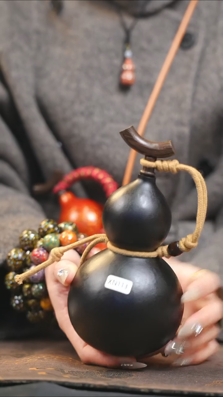 【闪购商品】XN113大漆酒葫芦不包手串及旋转底座