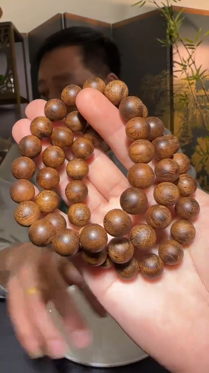 【闪购商品】沉香手串单圈白奇圆珠1.2/12g+多样性发一条