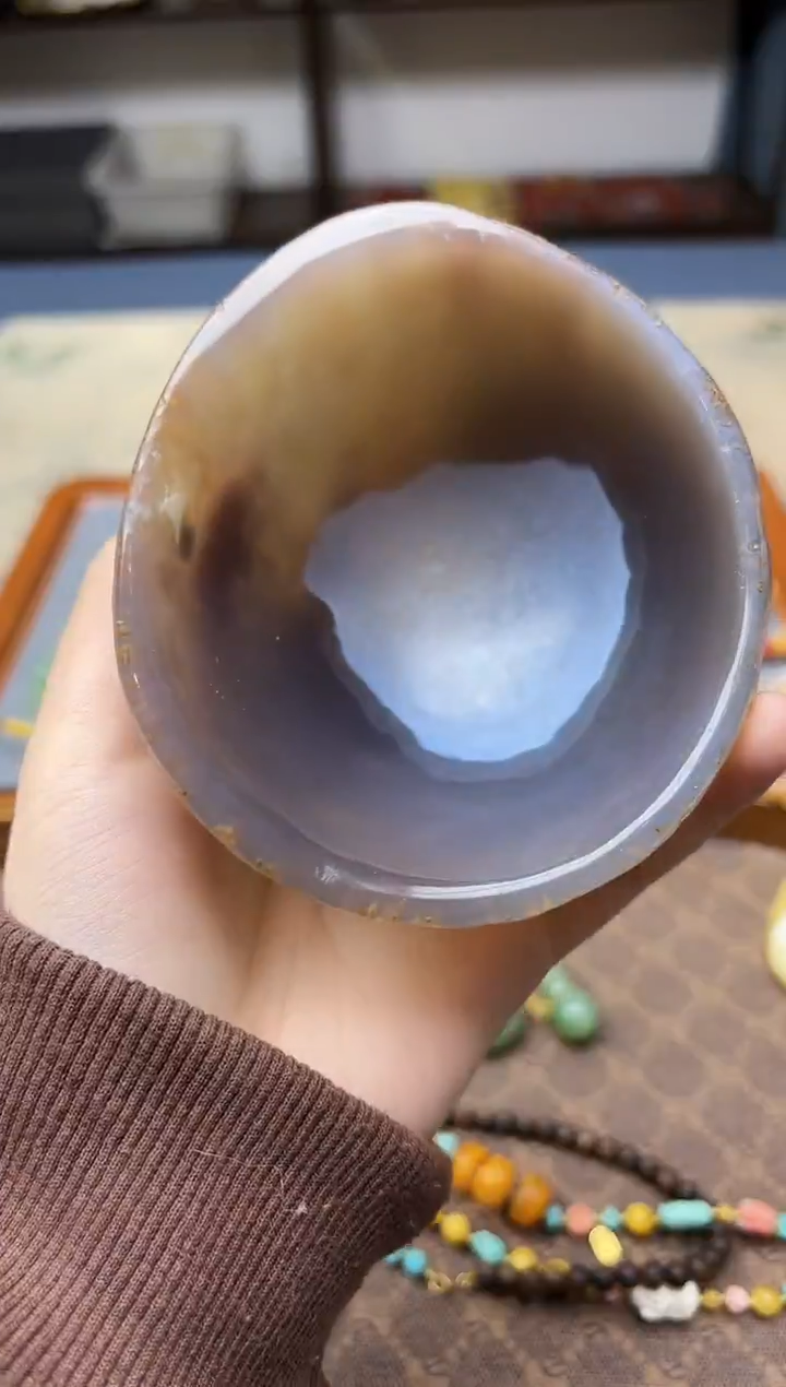 未镶嵌车挂玛瑙/玉髓玛瑙碗GW