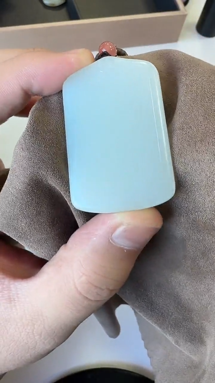 【闪购商品】和田玉吊坠未镶嵌0860白玉悟道平安牌