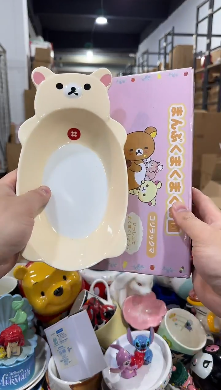 瓷片原盒熊妹大肚碗