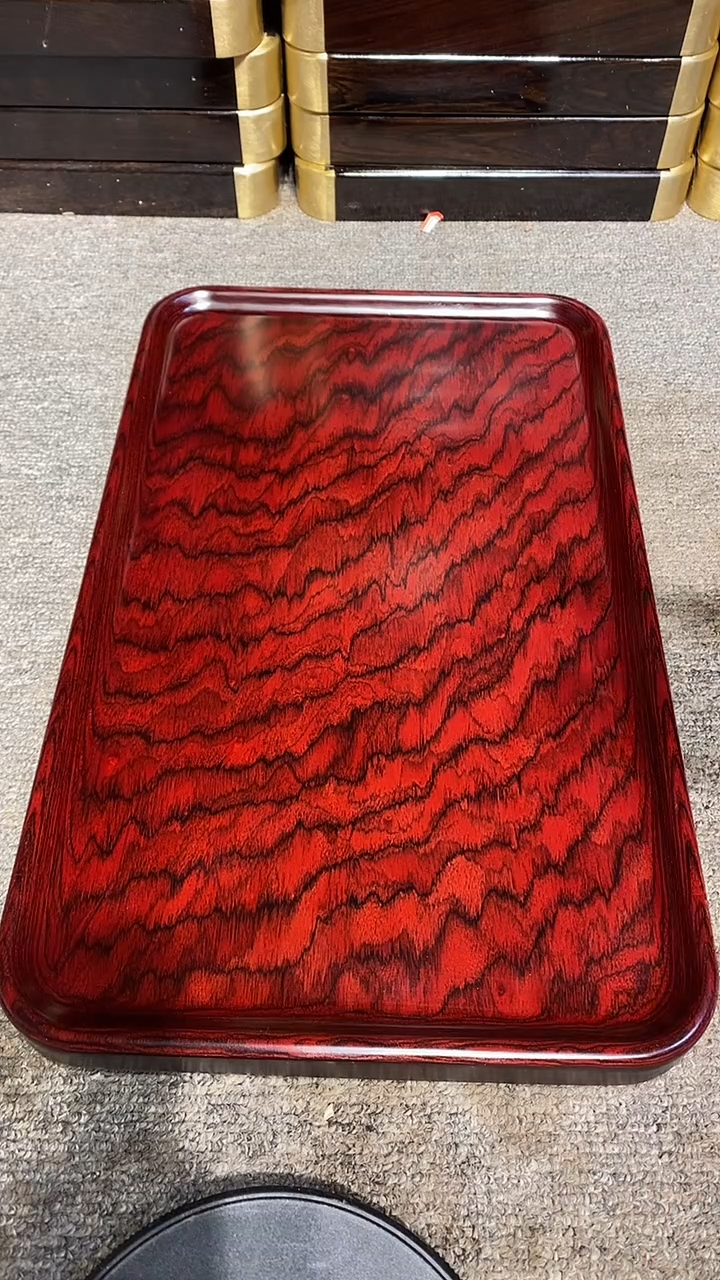 木木雕款大****?大茶盘一个