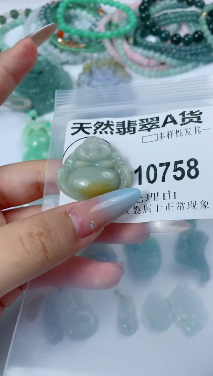 翡翠未镶嵌颈饰10758