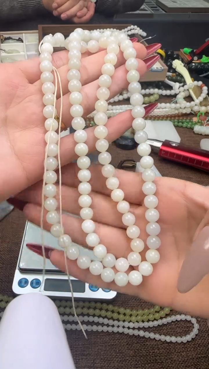 未镶嵌手链和田玉珠链