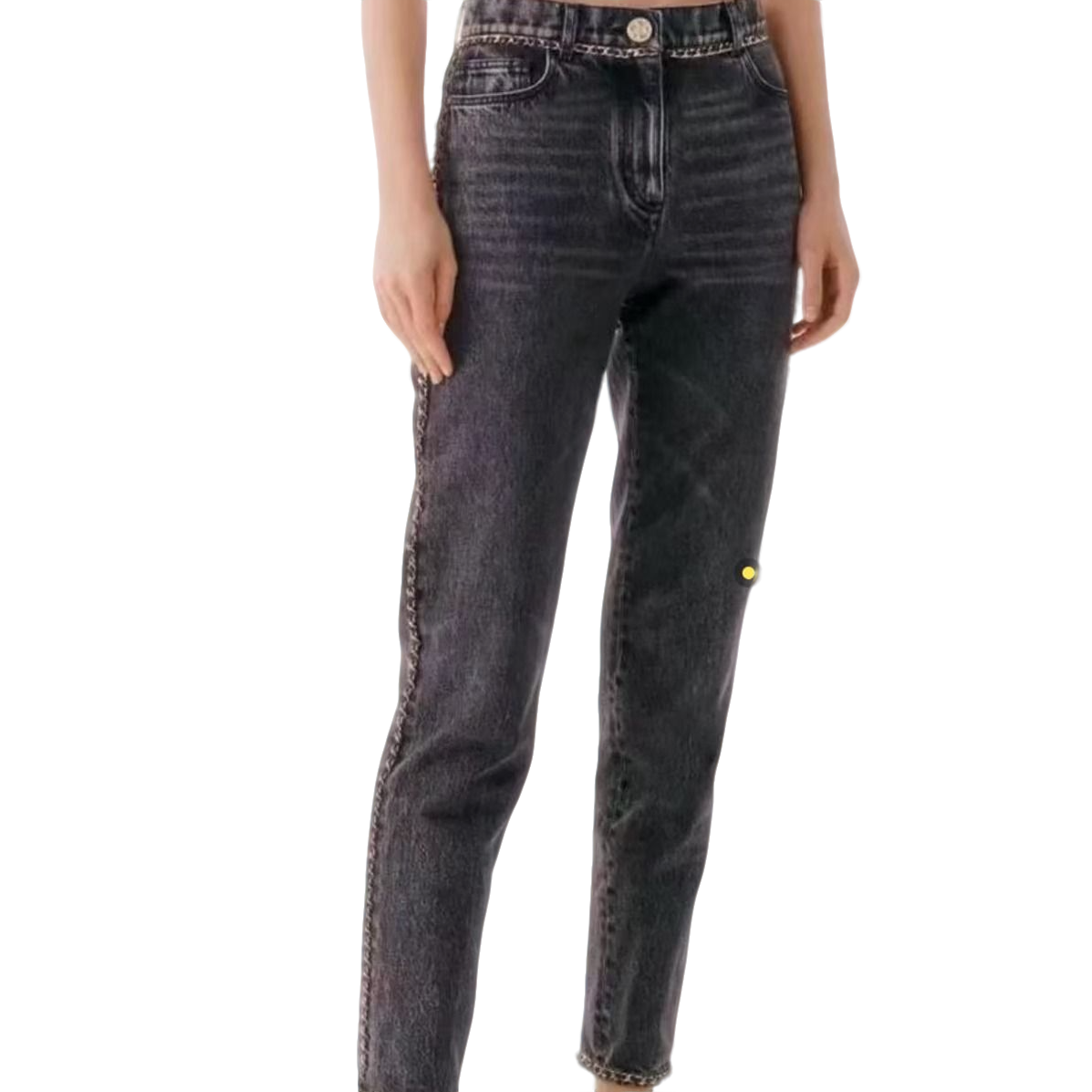 99新 Chanel/香奈儿 双双臻选/kk00088/香奈儿牛仔裤/36码