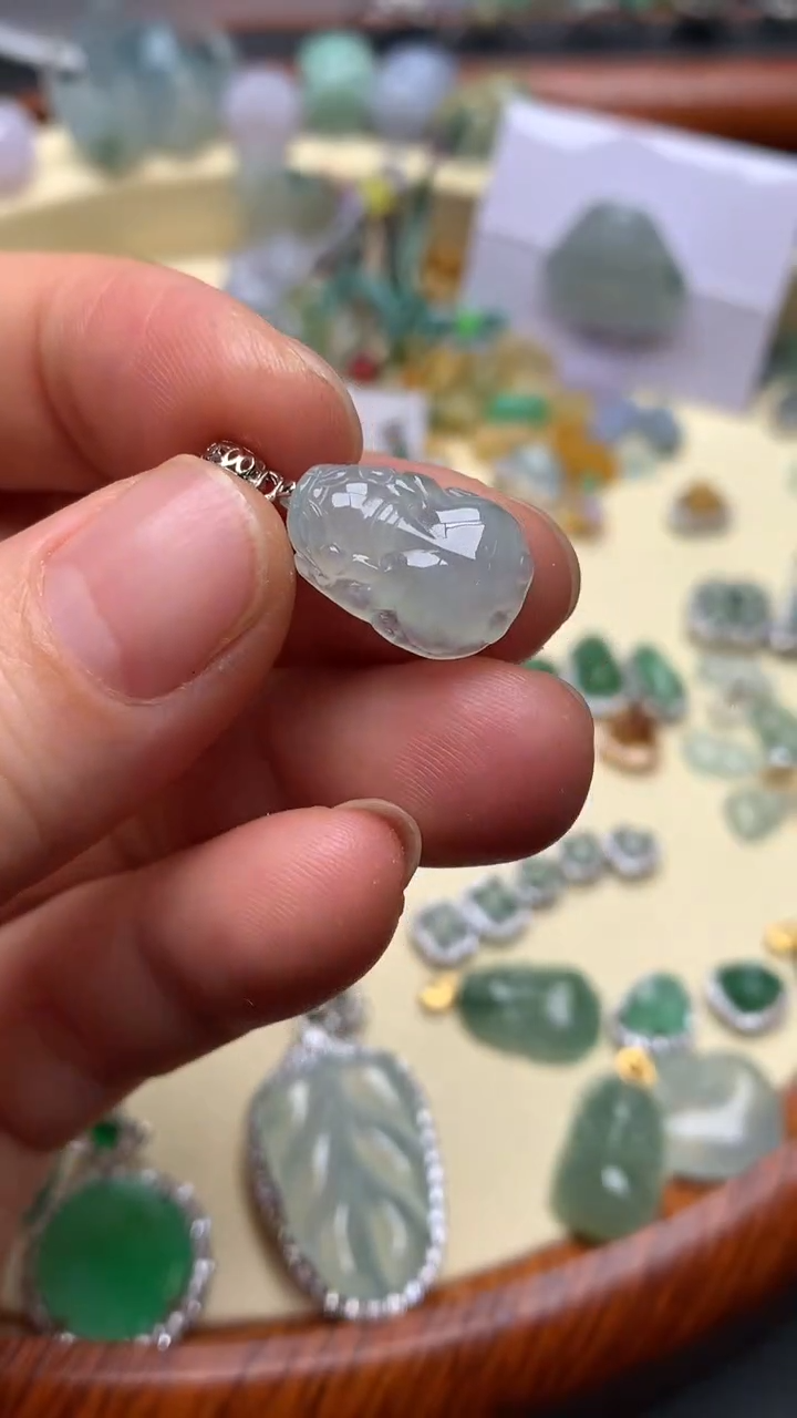 【闪购商品】翡翠颈饰银S925镶嵌翡翠镶嵌貔貅
