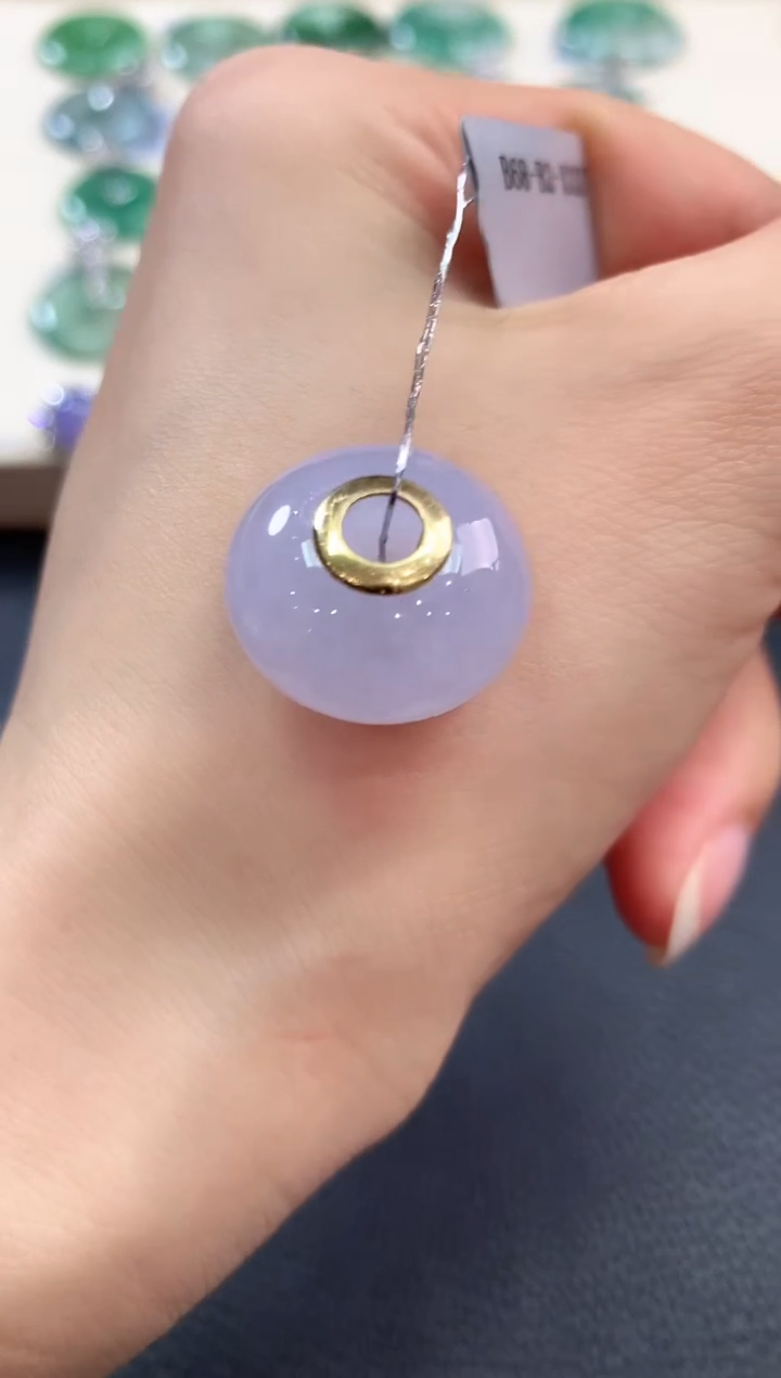 【闪购商品】翡翠吊坠(不含链)18K金镶嵌b39不退换多样性一件发货