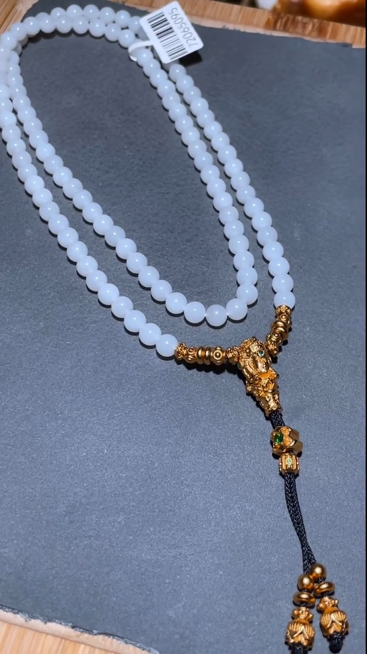 定制和田玉LS    圆珠珠链