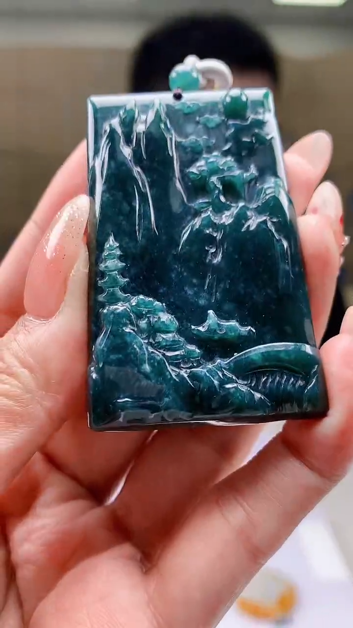 【闪购商品】定制翡翠未镶嵌5153MM-毛货挂件17