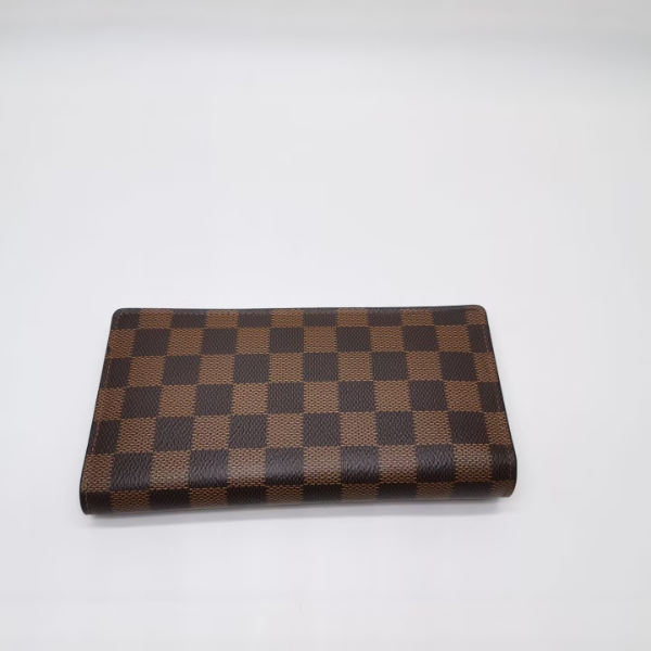 99新 LouisVuitton/路易威登 98新17883LV棕老花开口钱包棕色