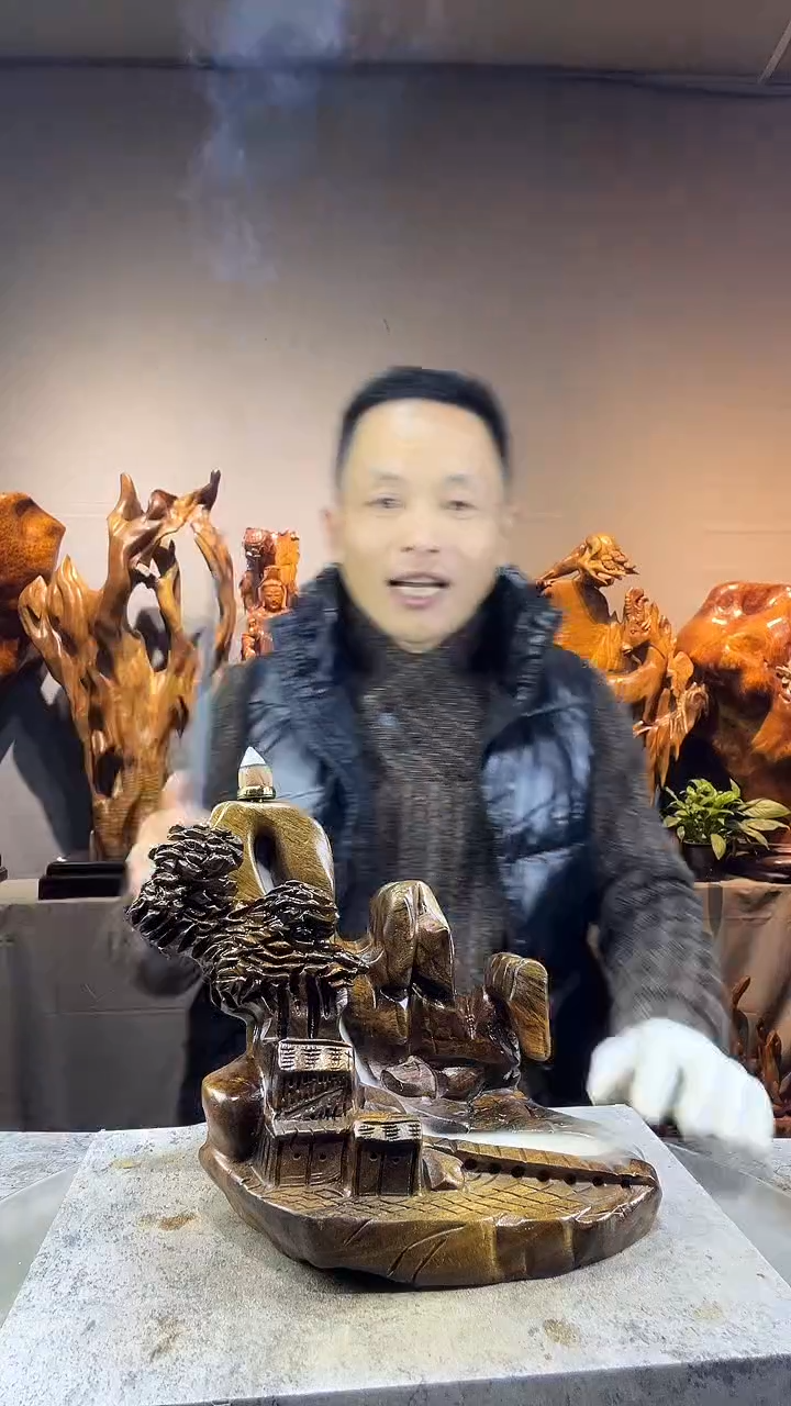 金丝楠快**年小叶桢楠随行摆件38