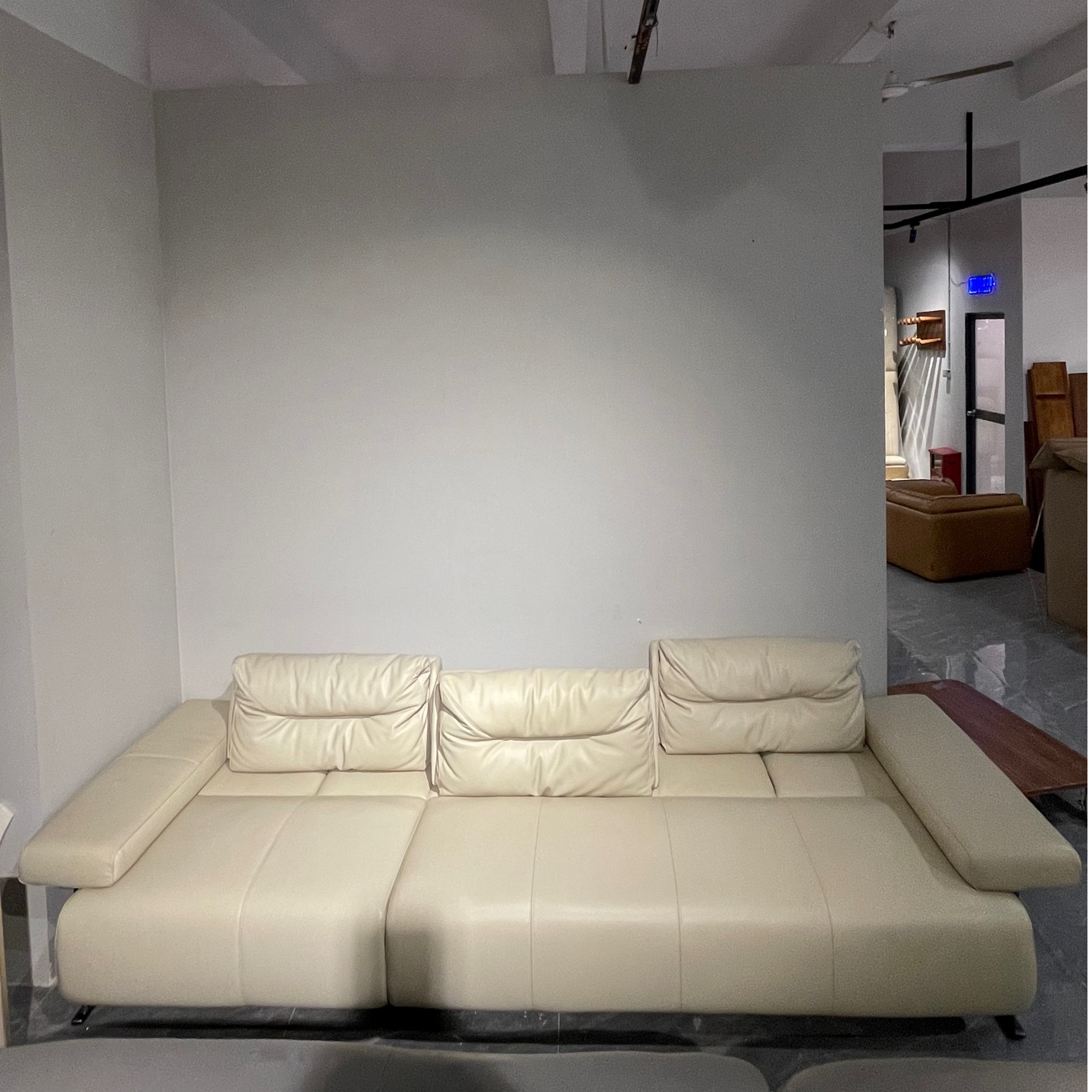 【包邮】古驰仕系列G65靠背功能直排沙发头层牛皮3100*1150*730H