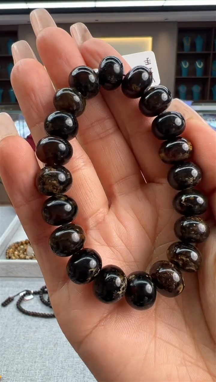 【闪购商品】琥珀手链未镶嵌92秒拍号