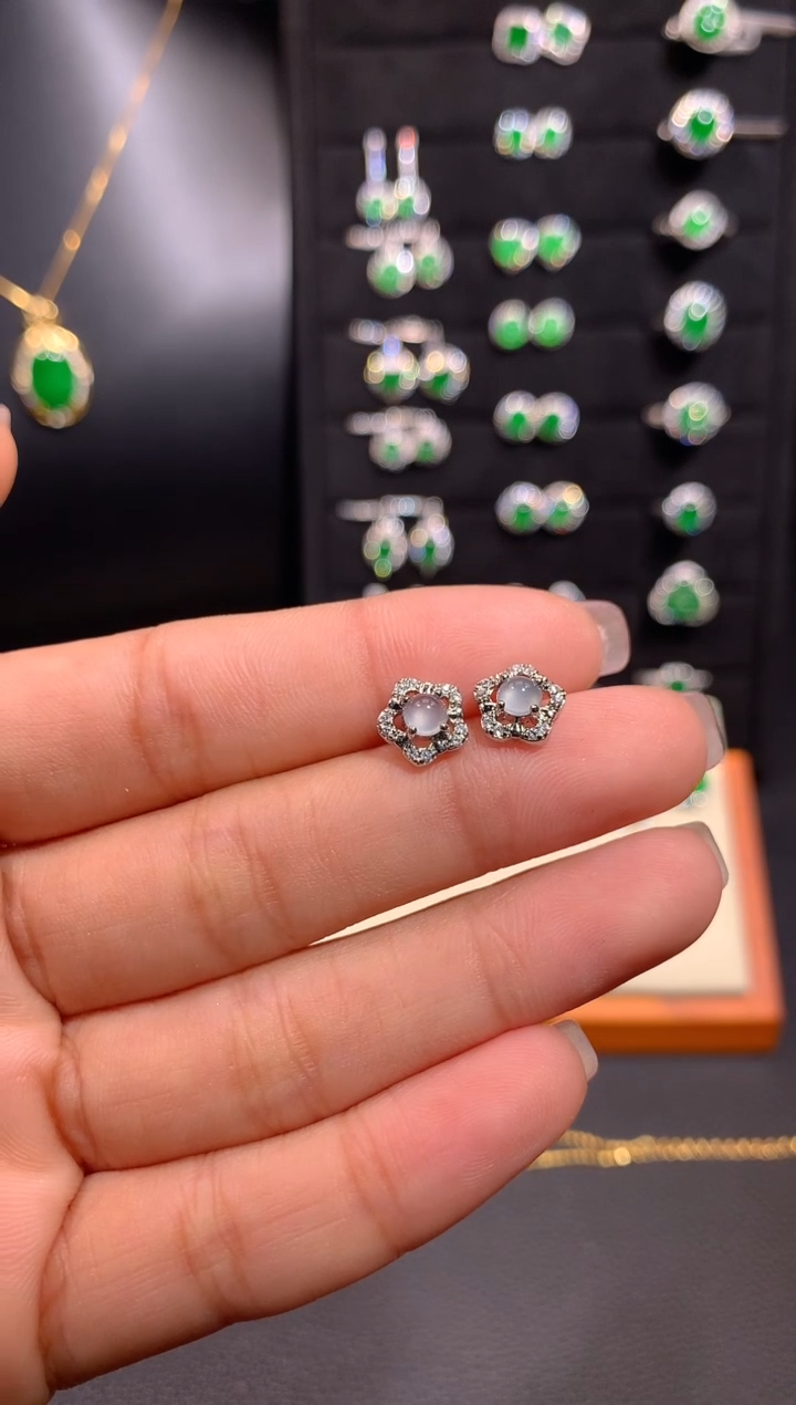 【闪购商品】翡翠耳饰未镶嵌多样性