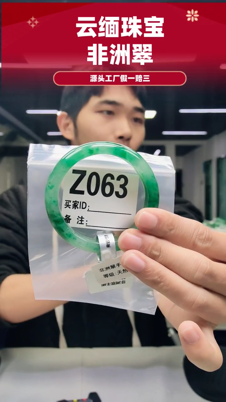 未镶嵌手镯石英质玉（非洲翠）58圈口Z063
