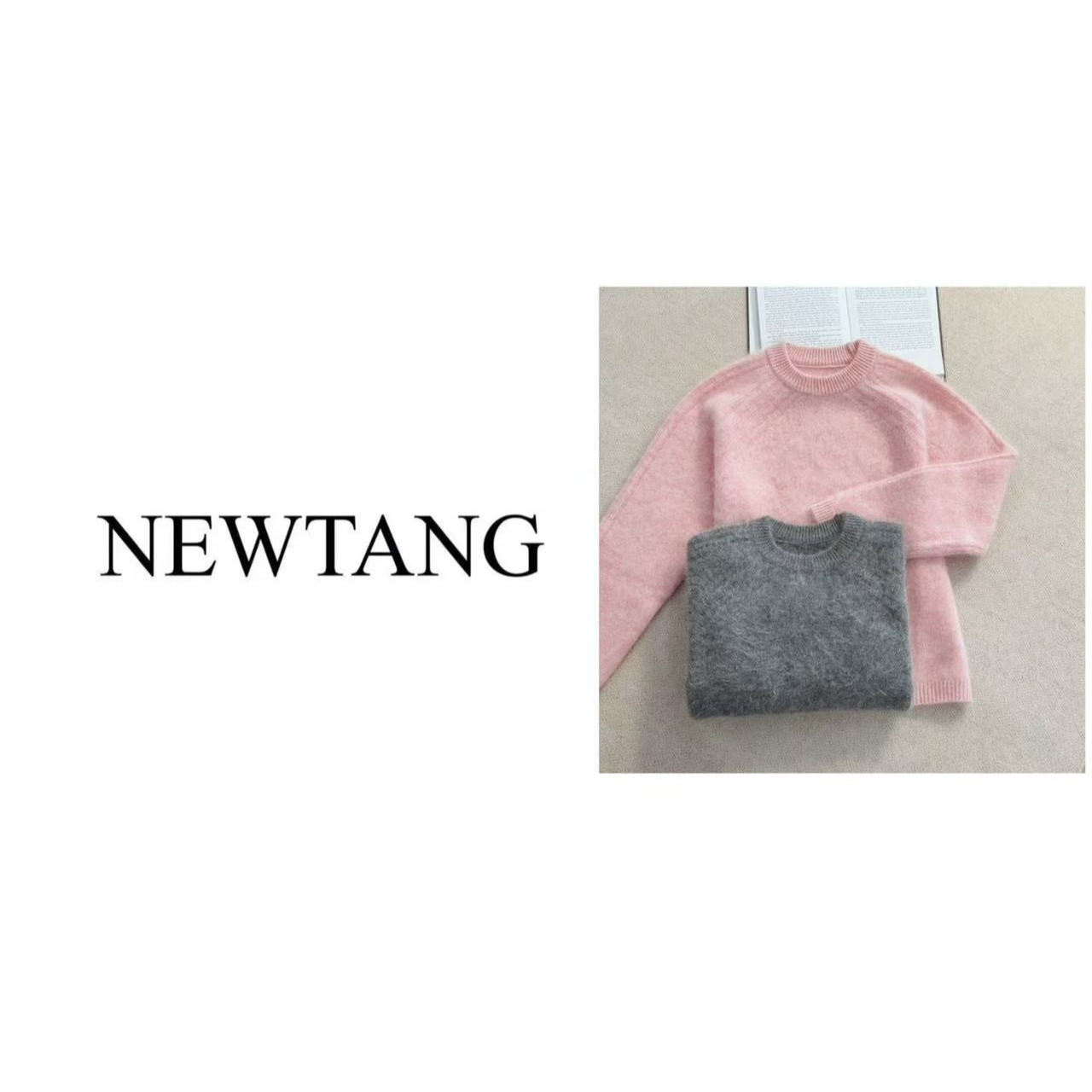 【鹿鸣】1221 100%羊毛圆领毛衣女高级感长袖软糯针织上衣