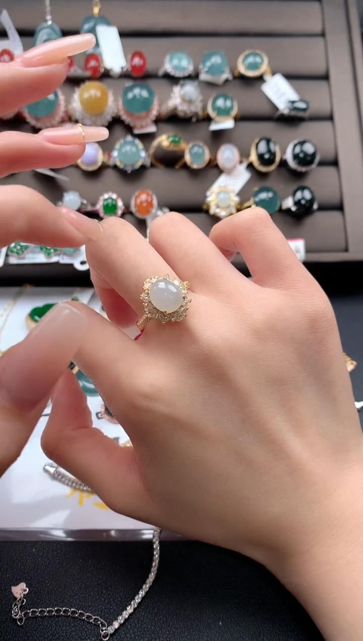 【闪购商品】翡翠戒指银S925镶嵌32132131