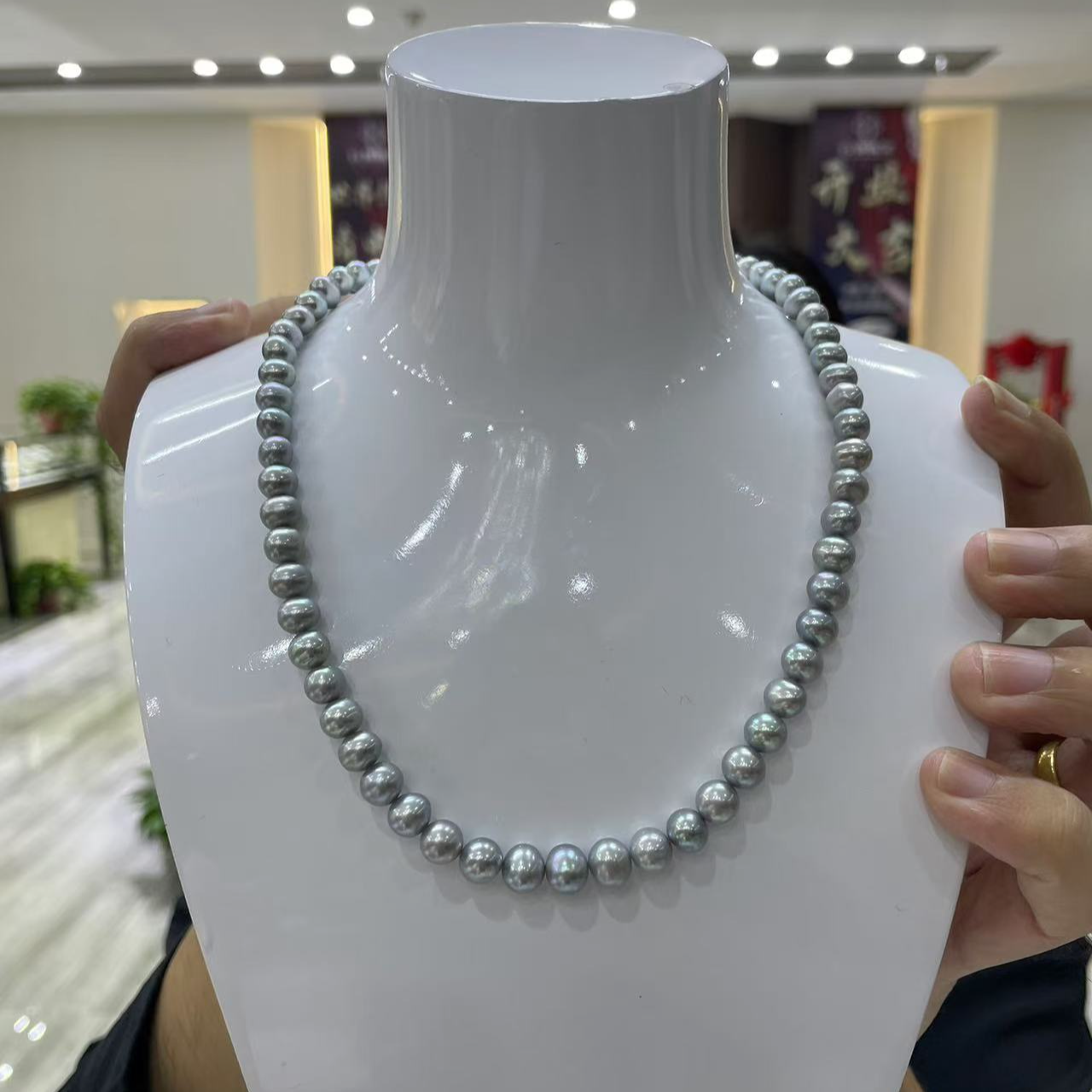 【王总专属福利】淡水【真多麻】特选喜马拉雅铂金灰无核珍珠7-8mm.