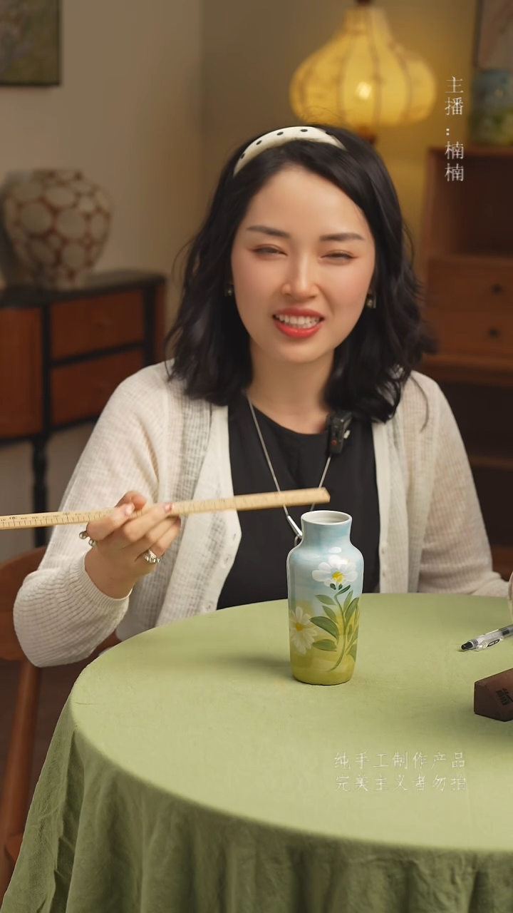 摆件不带花景德镇手工手绘陶瓷花瓶赏瓶
