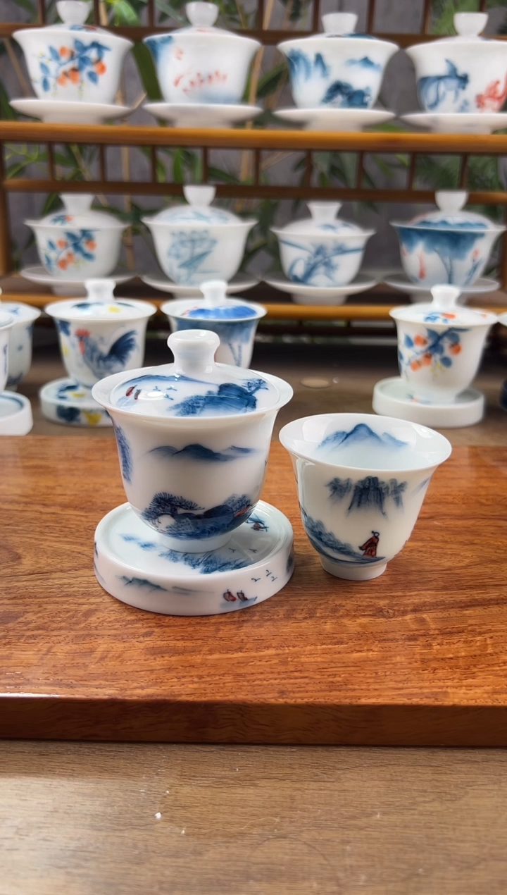 【闪购商品】全品千里江山美人备+杯垫+闻香杯