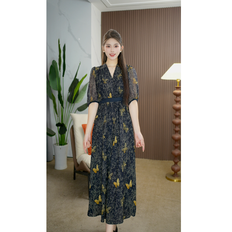 【单单专属】B158-6秋季连衣裙女2025新款遮肉显瘦时尚洋气裙子
