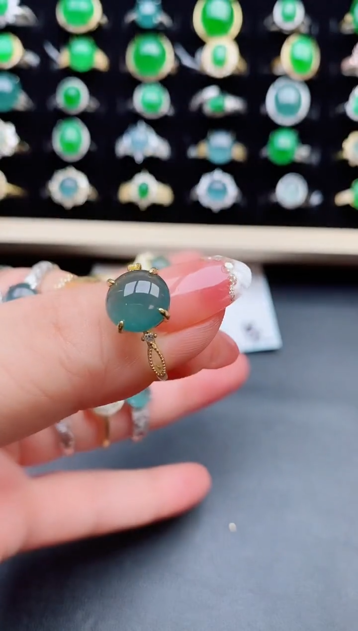 【闪购商品】翡翠戒指银S925镶嵌508550