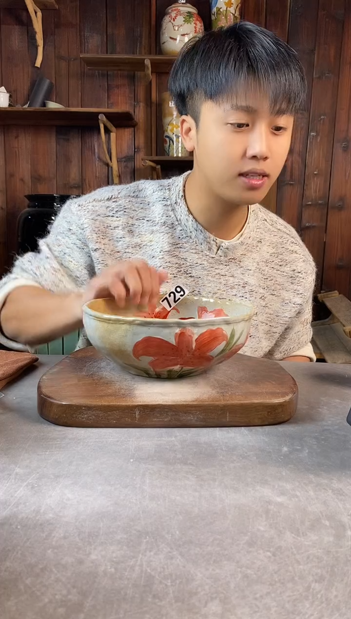 碗729，手工手绘，超值陶瓷