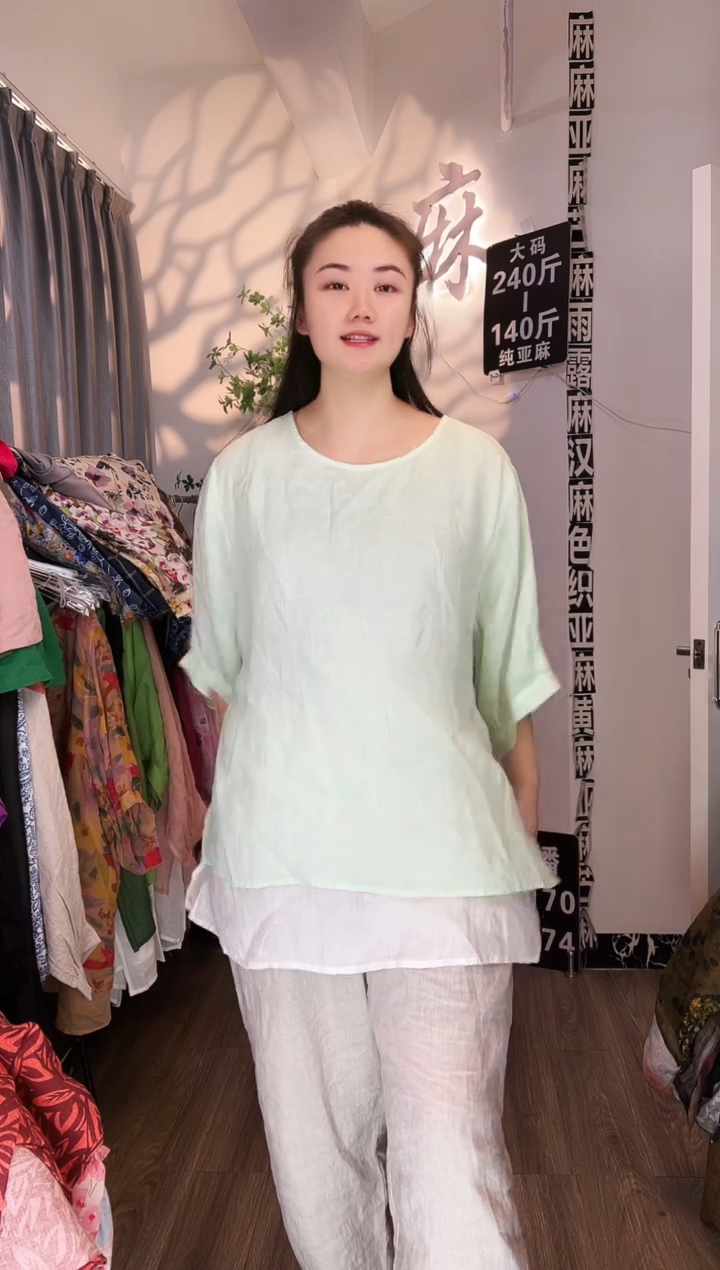 亚麻汉麻苎麻大码女装系列；140斤-250斤。