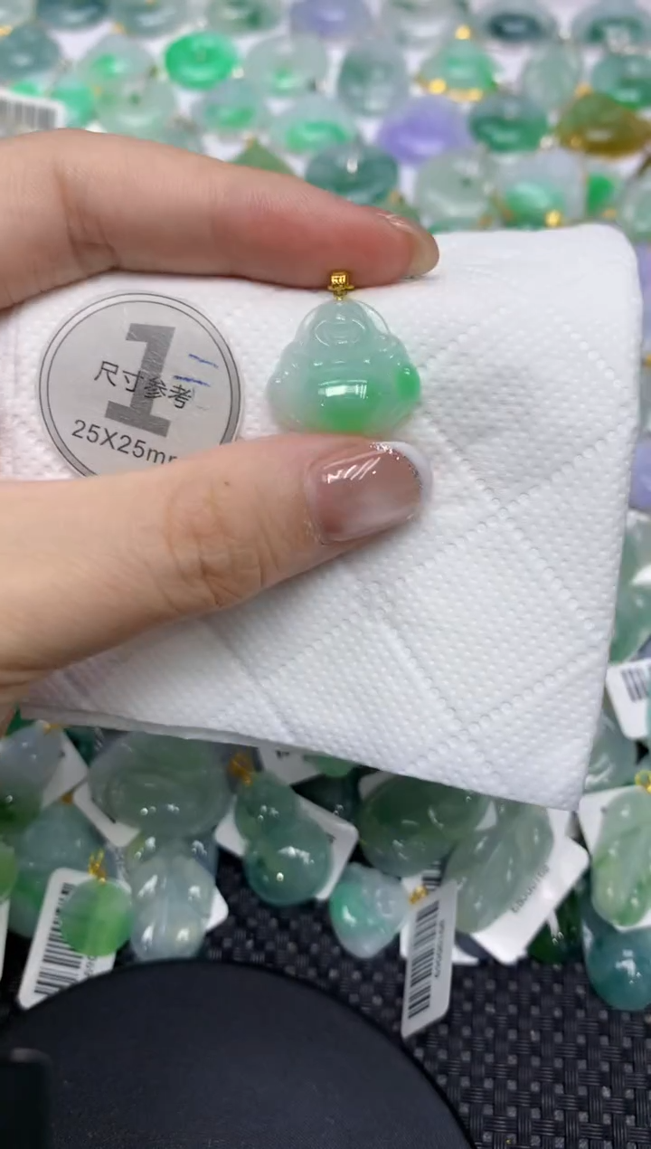 颈饰18K金镶嵌翡翠11111111