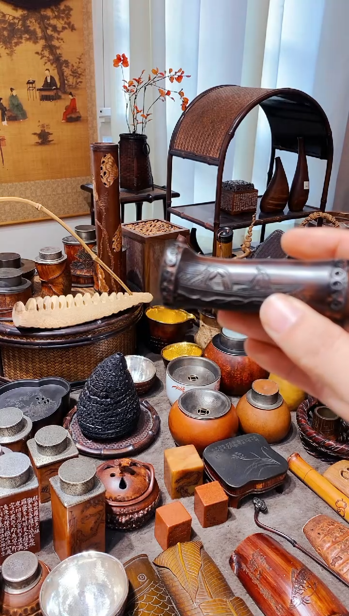 孚竹子精品雕刻笔搁