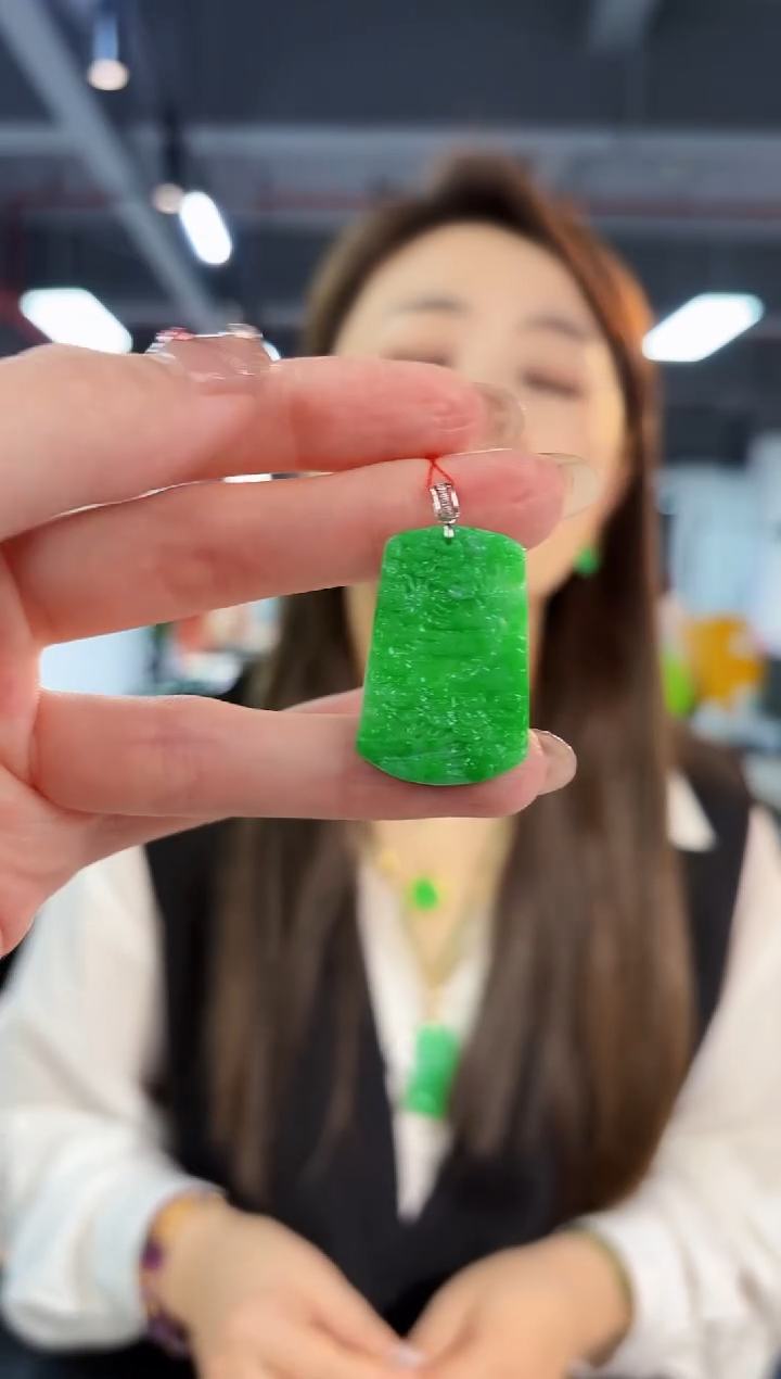 【闪购商品】翡翠颈饰18K金镶嵌缅料A货/支持复检/一件