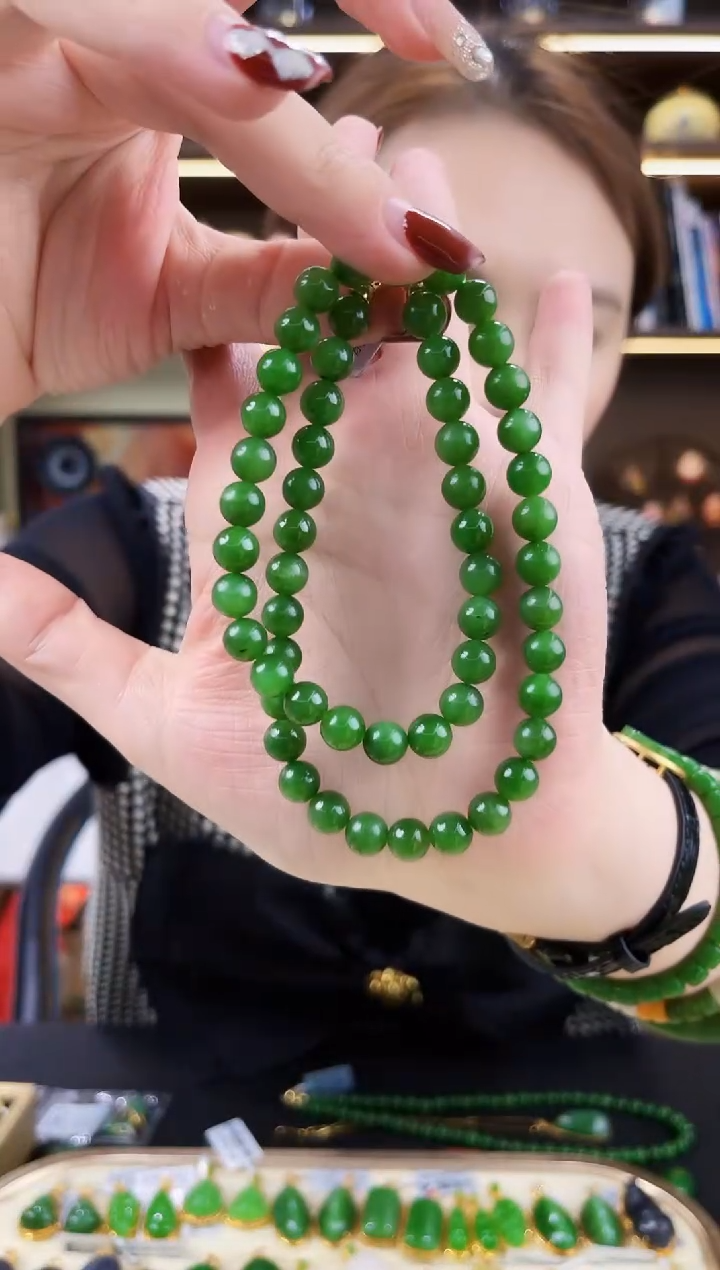 【闪购商品】和田玉·未镶嵌圆珠珠链一条