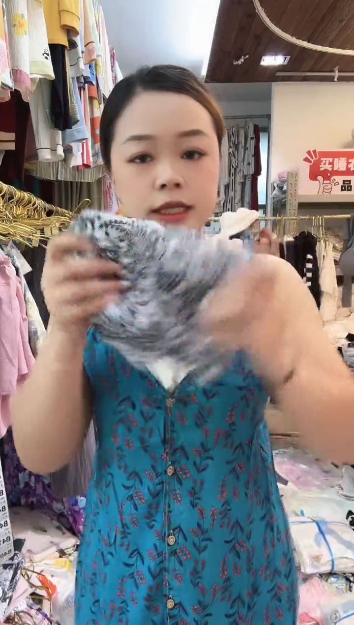 兜****）黑色腰果花长裤(讲解为主）