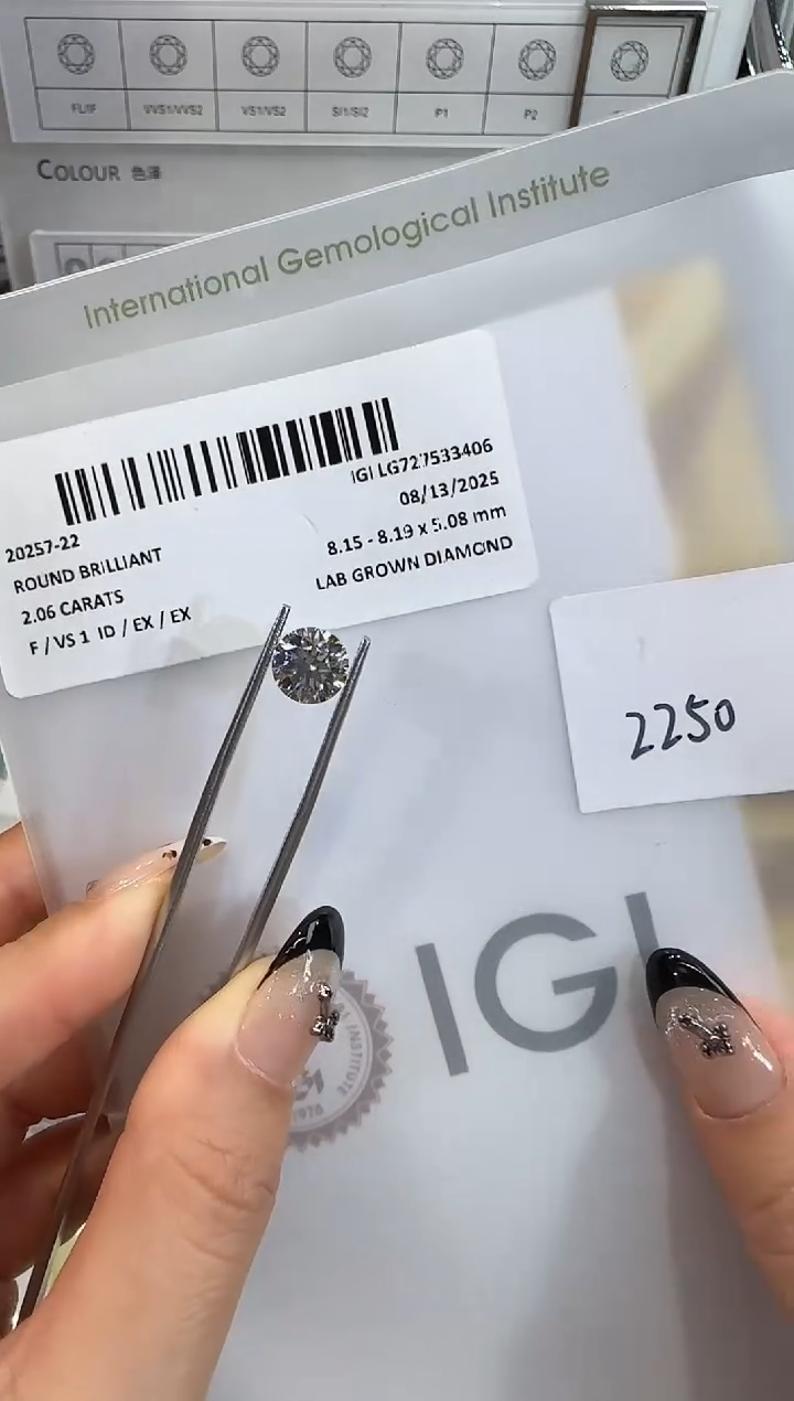裸石实验室培育钻石@ 2.06ct 先鉴赏，再定制！