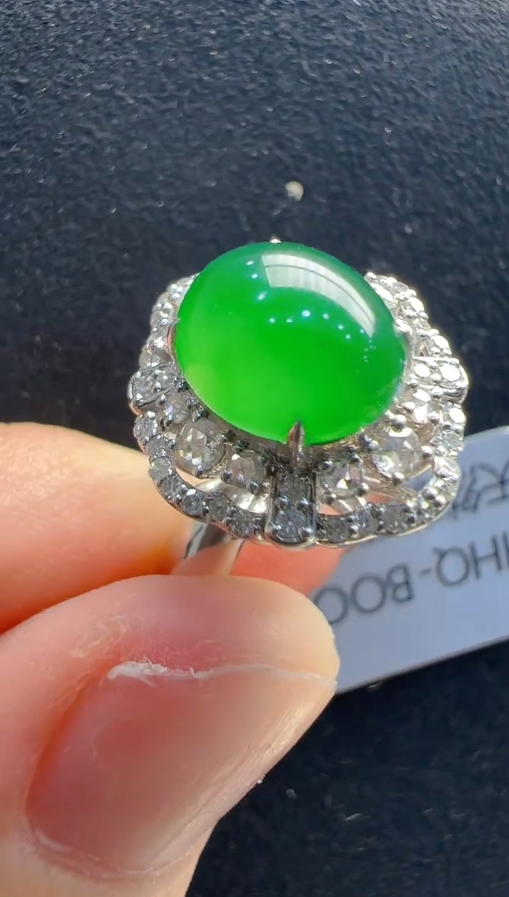 【闪购商品】翡翠戒指18K金镶嵌多样性发货拍一发一