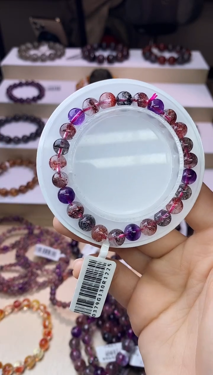 【闪购商品】水晶手链未镶嵌黑加仑超七单圈7m+