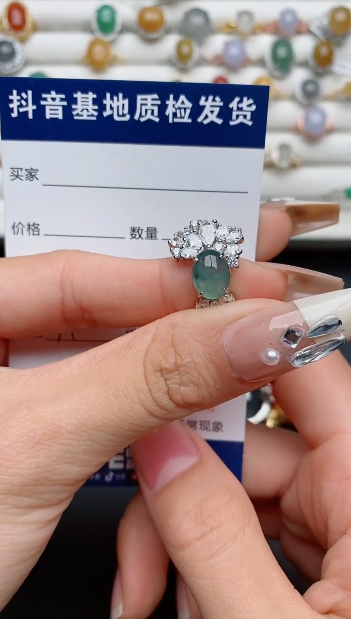 【闪购商品】翡翠戒指银S925镶嵌...........